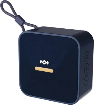 House of Marley Rise Up Bluetooth Speaker – Portable, IP67 Water Resistant, 10-Hour Playtime, Party Pair Mode, Quick Charge, Built-in Bottle Opener, Eco-Friendly Materials (Blue)