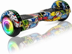 Hoverboard Self Balancing Scooter 6.5" Two-Wheel Self Balancing Hoverboard with Bluetooth Speaker for Adult Kids Gift - Fun Edition