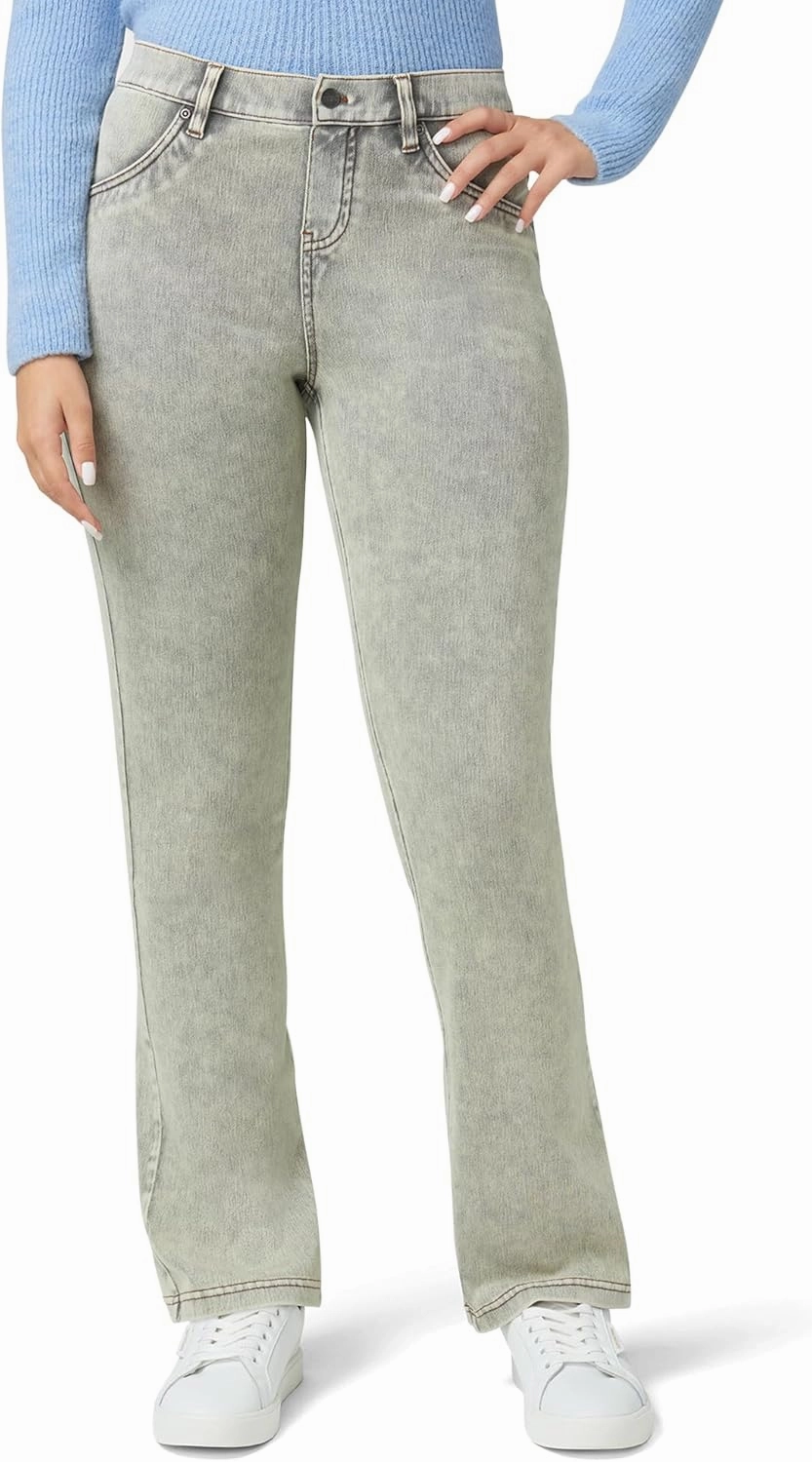 HUE Women's Ultra Soft High Waist Denim Baby Bootcut Leggings