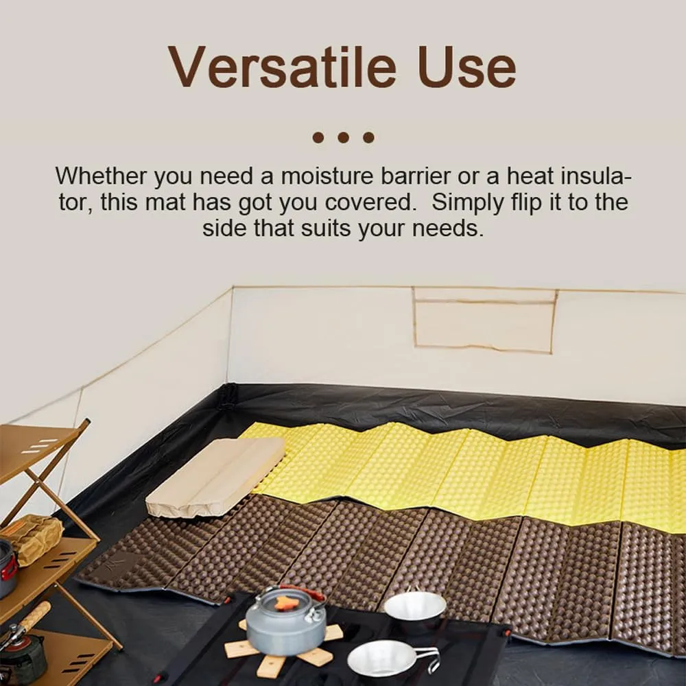 HXBER Outdoor Camping Mat Portable Tent Sleeping Pad Picnic Folding Foam Bed Mattress Waterproof Proof Thickened Mat