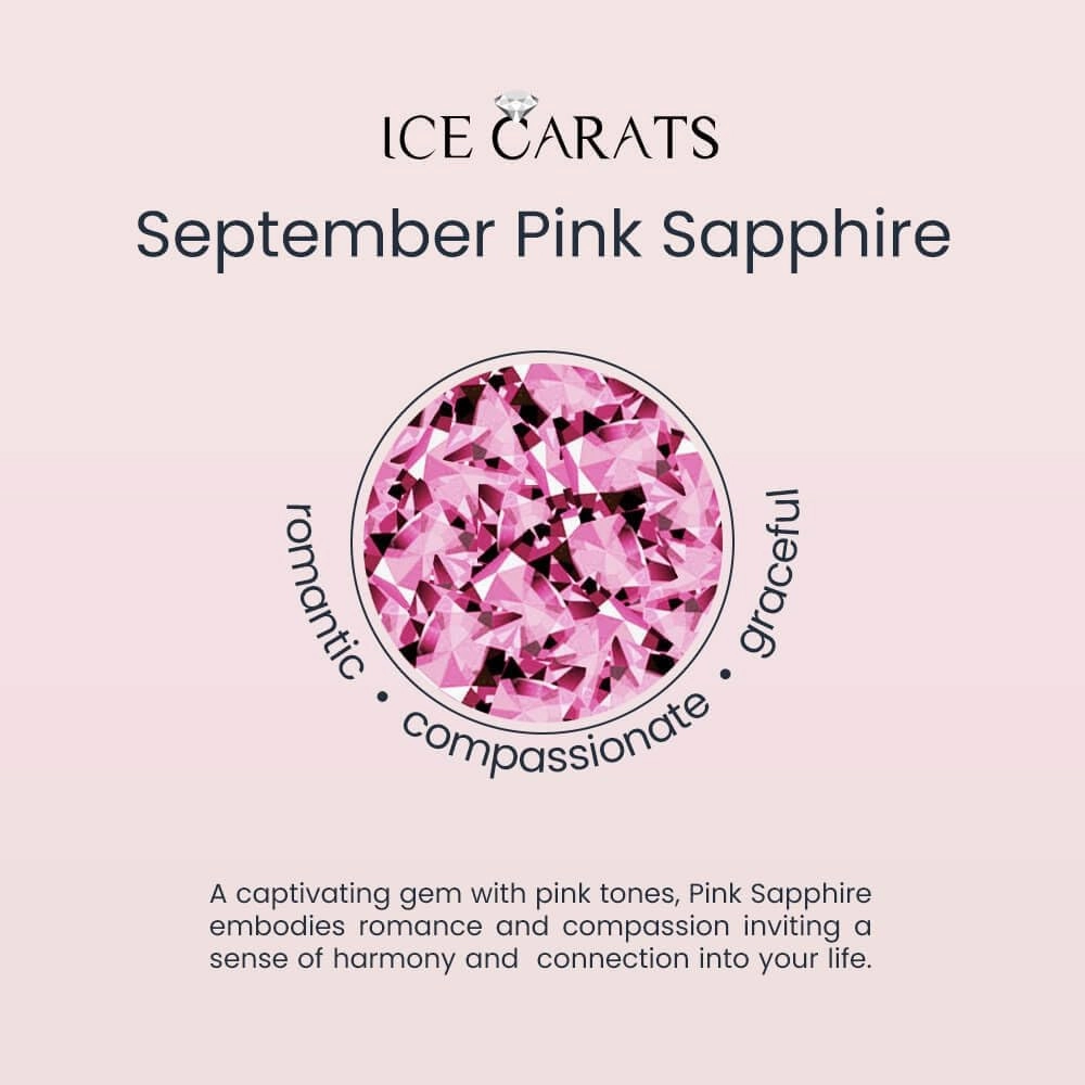 IceCarats 10K Solid White Gold Created Pink Sapphire Solitaire Stacking Ring October Birthstone Jewelry