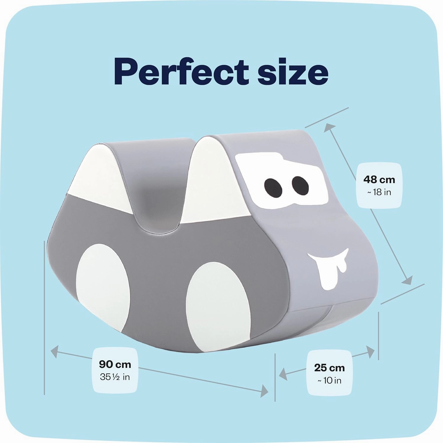 IGLU Soft Play Rocking Car Rocker for Kids Jumping Activity Toy Toddler 2-4 Years (Grey)