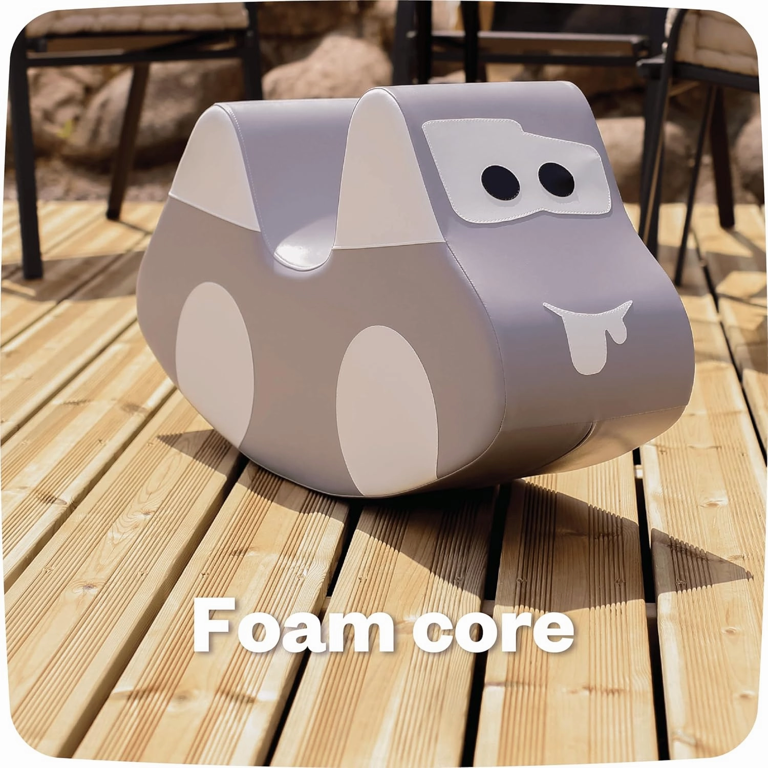 IGLU Soft Play Rocking Car Rocker for Kids Jumping Activity Toy Toddler 2-4 Years (Grey)
