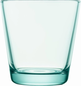 Iittala Kartio Set of Two Glass Tumblers, Water Green, 7-Ounce Capacity