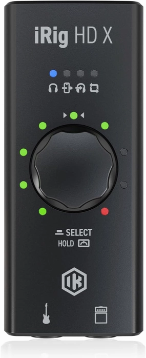 IK Multimedia iRig HD X Guitar Audio Interface - 96 kHz Music Recording, 24-bit, For iPhone, iPad, Mac, iOS, And PC With Lightning Cable, USB-C, Guitar Accessories, Recording Studio Equipment