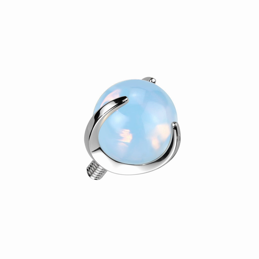 Implant Titanium Claw Natural Stone Ball Dermal Anchor Top