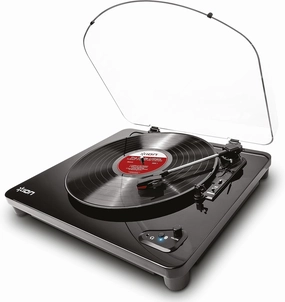 ION Audio Air LP | Vinyl Record Player / Bluetooth Turntable with USB Output for Conversion and Three Playback Speeds – Black Finish