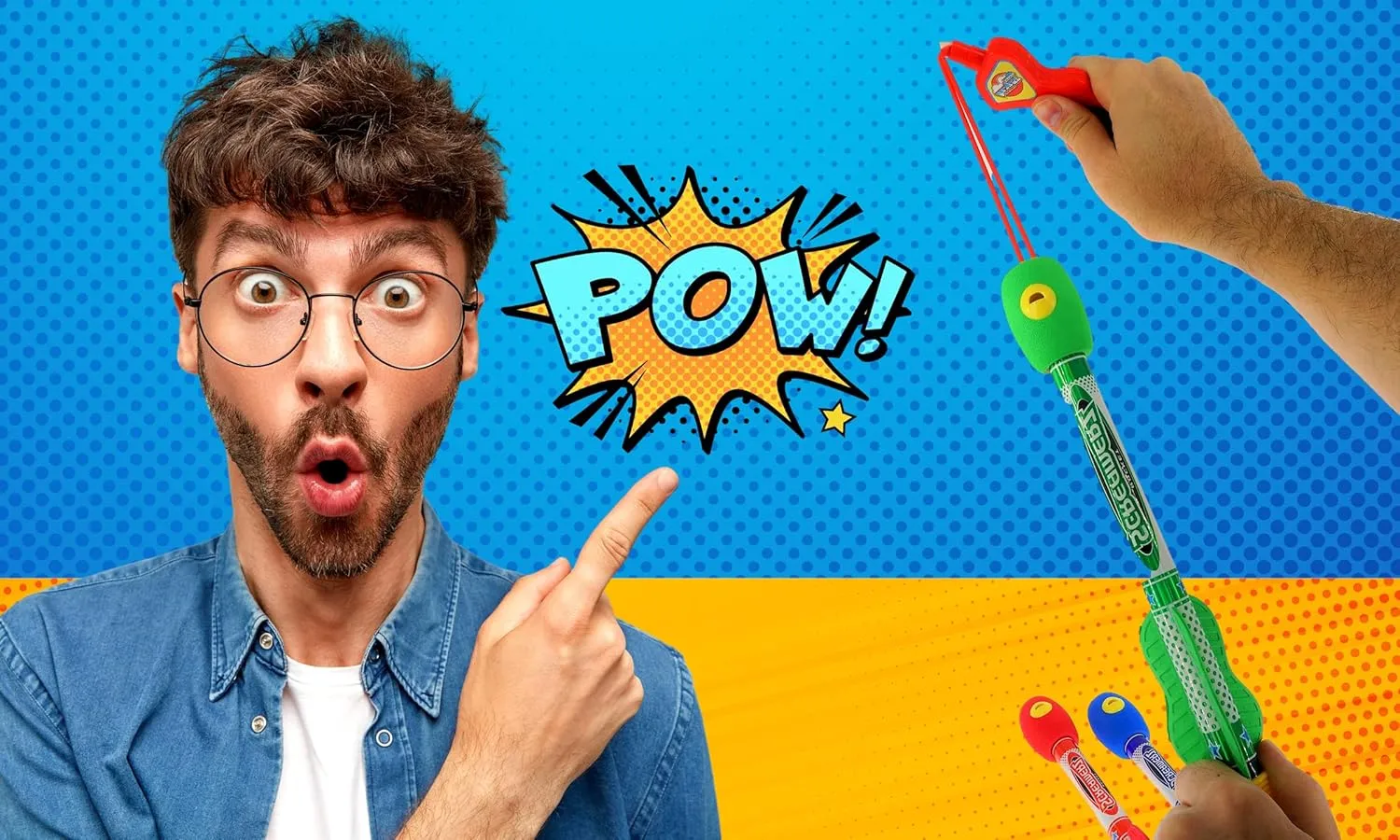 JA-RU Whistling Rocket Launcher for Kids w/Rubber Band Slingshot (2 Pack, 6 Rockets) Flying Foam Rocket Launcher Toy. Kids Outdoor Toys. Goodie Bag Stuffers. 5810-2p