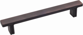 Jeffrey Alexander 867-128DBAC Anwick 6-3/8" L Rectangle Cabinet Pull - 128 mm Center-to-Center in Brushed Oil Rubbed Bronze