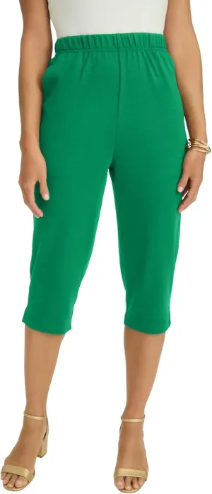 Jessica London Women's Plus Size Soft Ease Capri