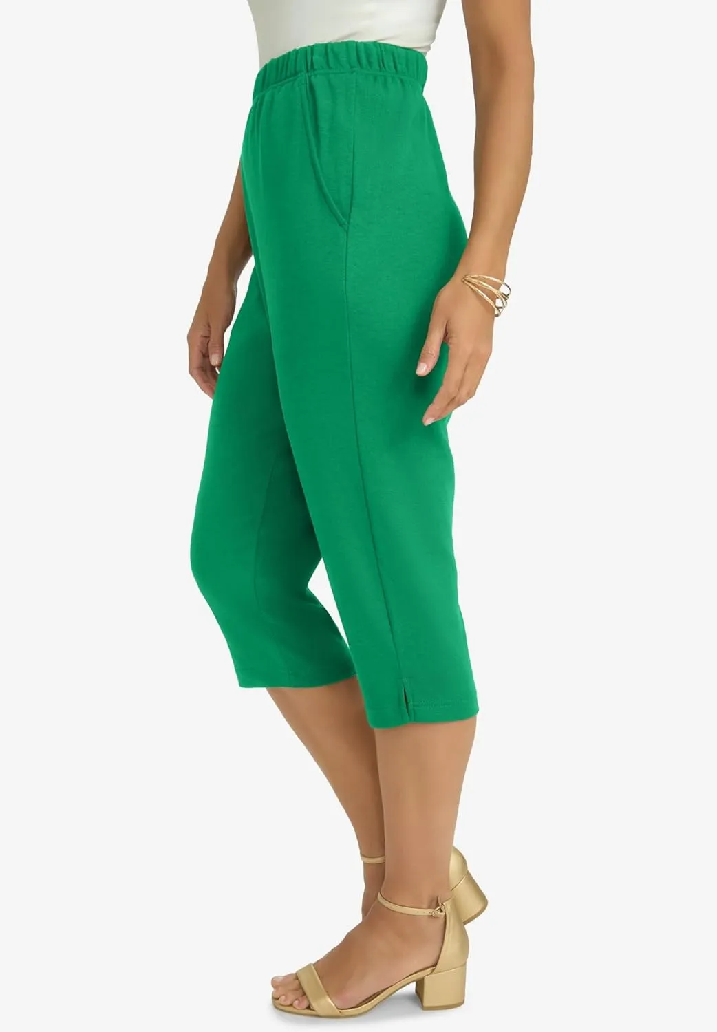 Jessica London Women's Plus Size Soft Ease Capri