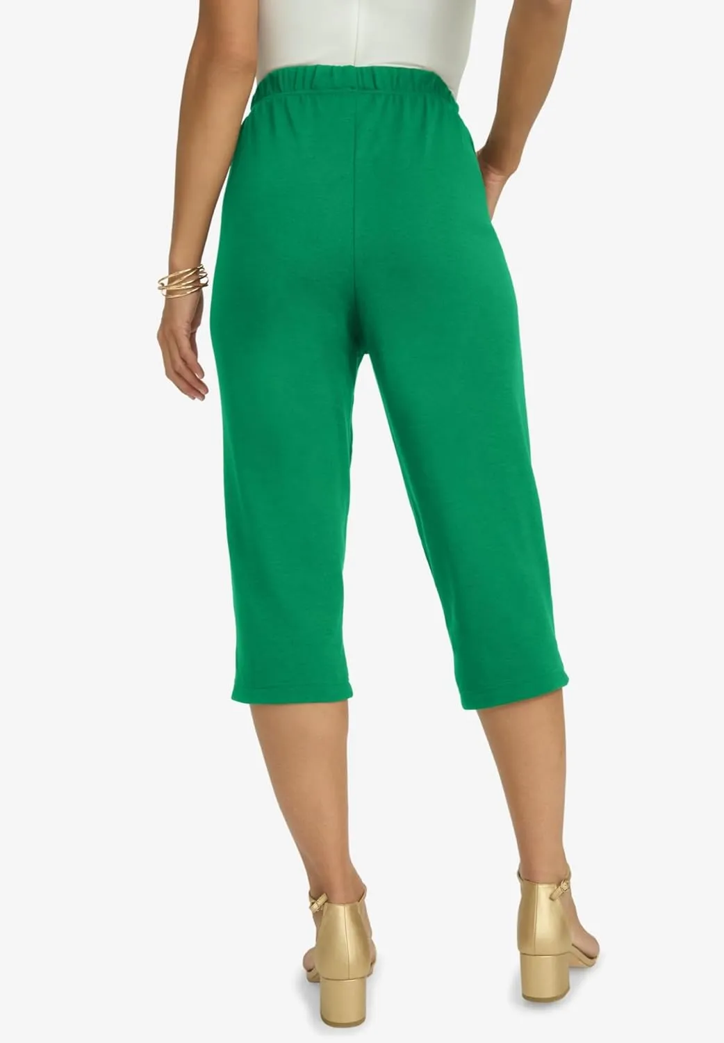 Jessica London Women's Plus Size Soft Ease Capri