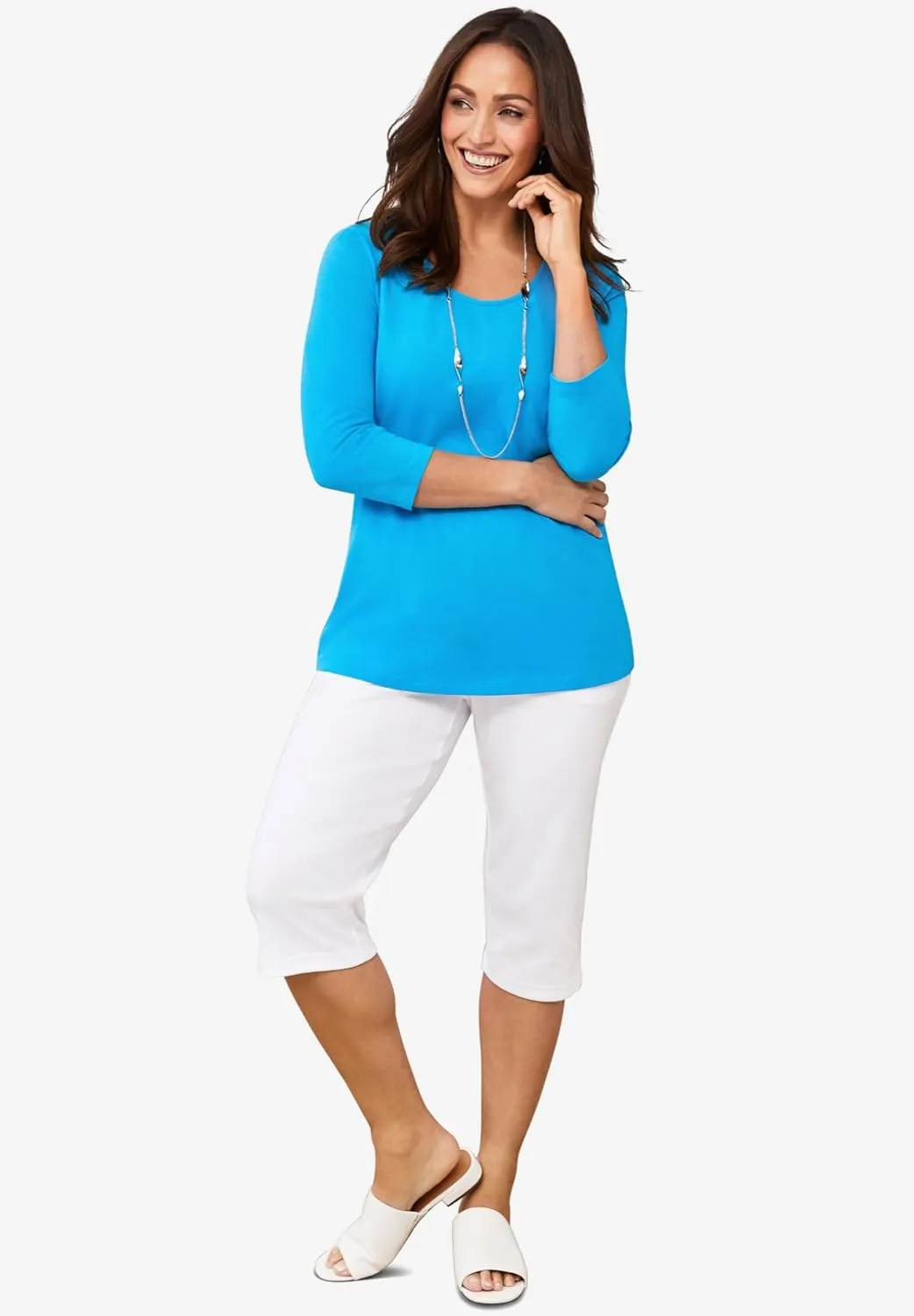 Jessica London Women's Plus Size Soft Ease Capri