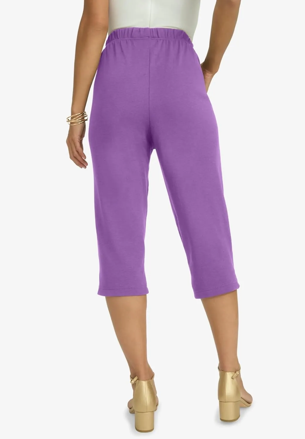 Jessica London Women's Plus Size Soft Ease Capri
