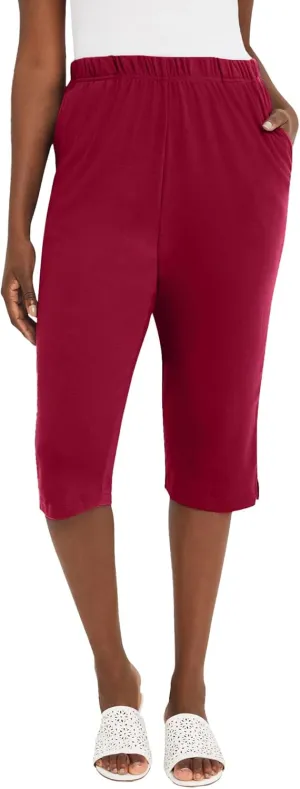 Jessica London Women's Plus Size Soft Ease Capri