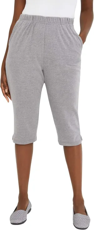 Jessica London Women's Plus Size Soft Ease Capri