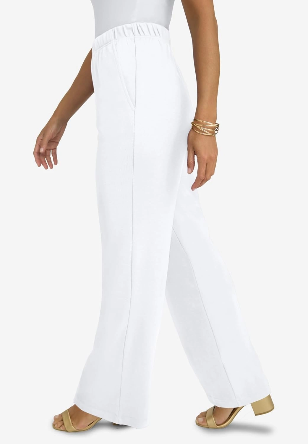 Jessica London Women's Plus Size Soft Ease Wide Leg Pant