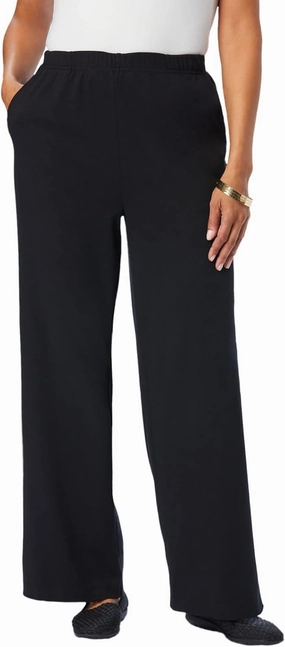 Jessica London Women's Plus Size Soft Ease Wide Leg Pant