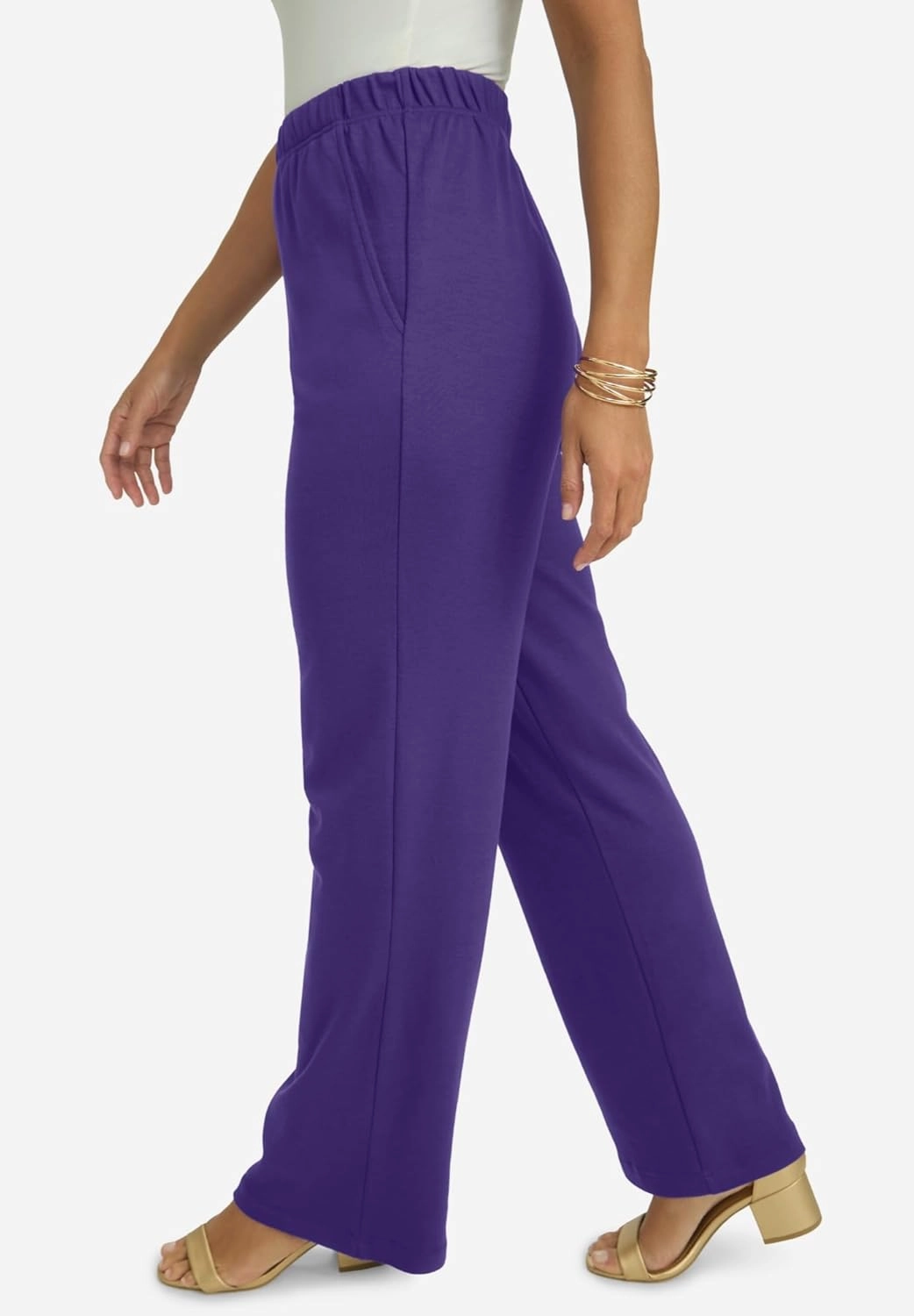 Jessica London Women's Plus Size Soft Ease Wide Leg Pant