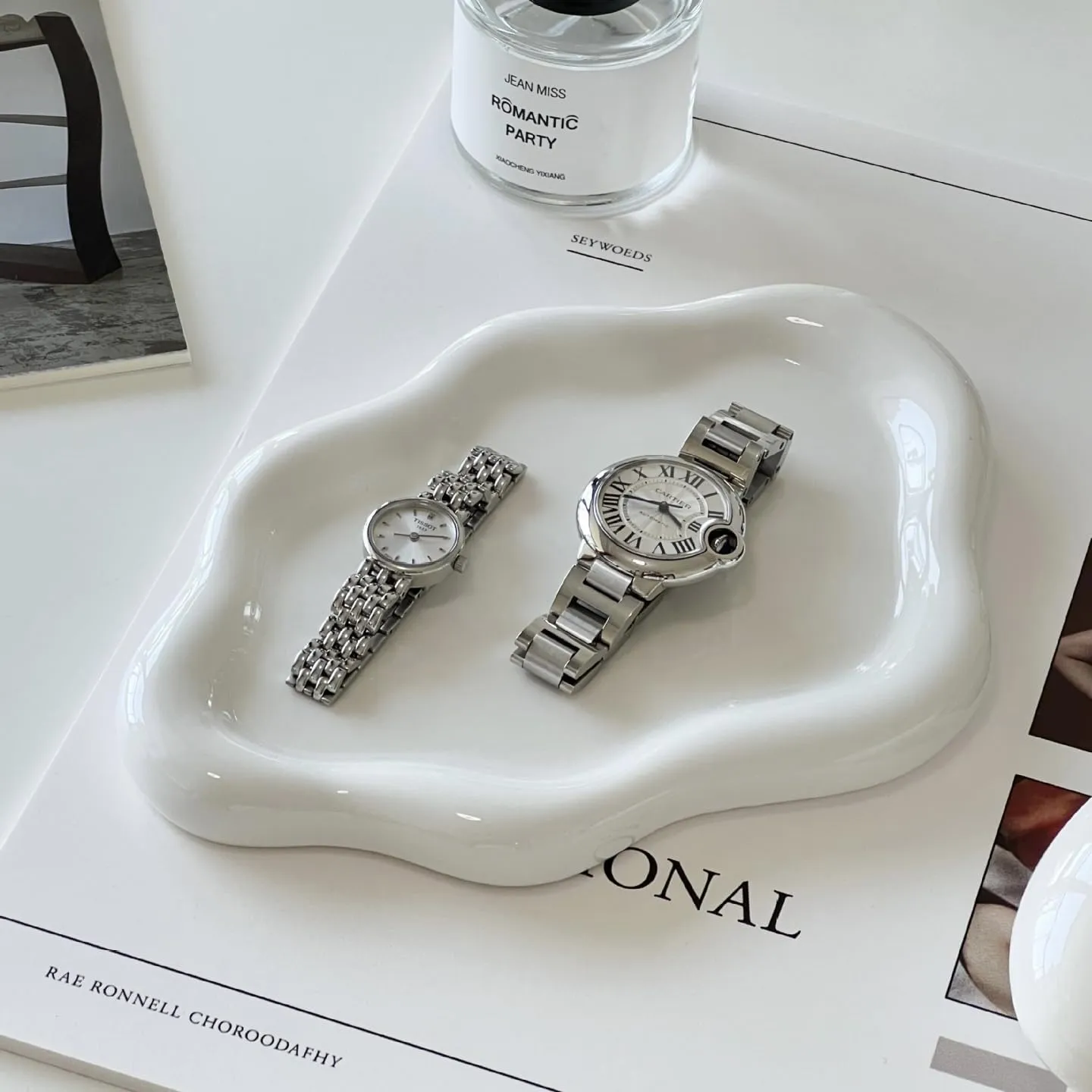 Jewelry Dish, Jewelry Tray, Trinket Tray, Ring Dish Tray, Small Key Tray, Ceramic Tray, Aesthetic Vanity Decor, Mother's Day, Christmas, Thanksgiving, Birthday Gift for Women (White)
