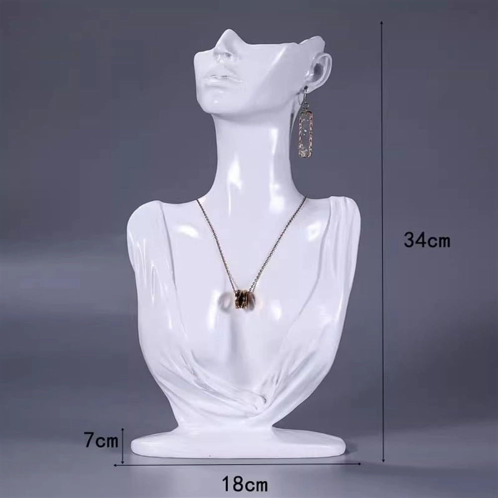 Jewelry Holder Stand Bust Necklace Display Stand Jewelry Store Counter Window Jewelry Rack Ornament Jewelry Display Stand Jewelry Display(Gold)