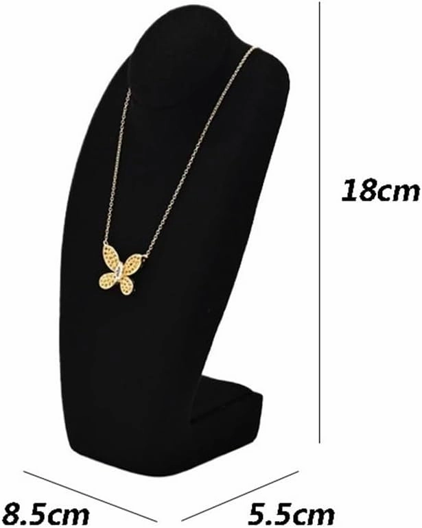 Jewelry Holder Stand Microfiber Bust Jewelry Display Stand Necklace Display Props Necklace Stand Light Luxury Store Display Stand Jewelry Display(Gris)