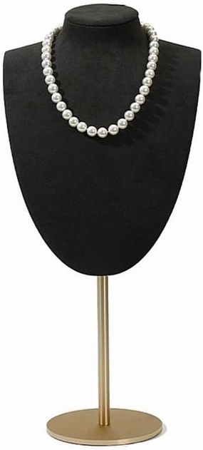 Jewelry Holder Stand Necklace Display Rack Jewelry Store Pendant Rack Fashion Microfiber Retractable Aluminum Alloy Window Jewelry Display Stand Jewelry Display(Black)