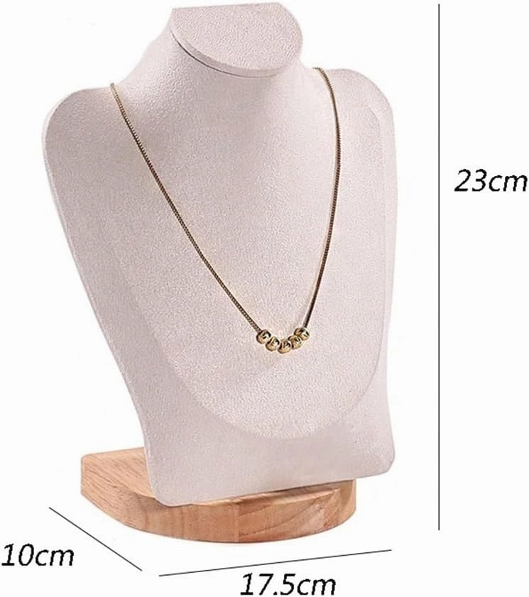 Jewelry Holder Stand Pendant Hangers Window Jewelry Arrangements Wooden Portrait Neck Racks Jewelry Store Necklace Display Racks Jewelry Display(Green)