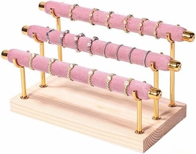 Jewelry Holder Stand Ring Display Rack Ladder Jewelry Storage Rack Jewelry Store Ring Placement Rack Jewelry Display Props Jewelry Display(Pink)