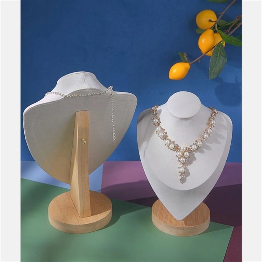Jewelry Holder Stand Velvet Necklace Stand Simple Jewelry Shopping Mall Ornaments Shooting Props Creative Jewelry Display Stand Jewelry Display(Medium)