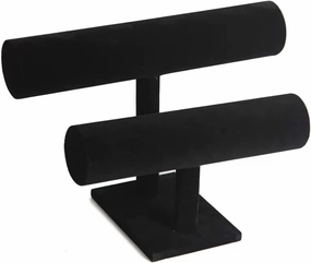 Jewelry Rack 2 Tier Bracelet Holder, Bracelet Display Stand, Velvet Jewelry Organizer Displays for Necklace Watches Bracelet Bangle Holder Jewelry Sta