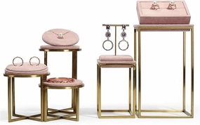 Jewelry Rack 5 Packs Velvet Jewelry Display Sets, Jewelry Stand Holder Watch Necklace Bracelet Organizer Ring Holder Earring Display Stand for Shows Jewelry Stand Holder