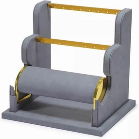 Jewelry Towers Earring Display Holder, Velvet Jewelry Display Stand, Detachable Bracelet Display Organizer Stand, Jewelry Holder for Watch Display Jewelry Rack (Color : B)