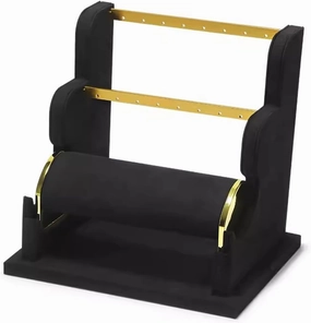 Jewelry Towers Earring Display Holder, Velvet Jewelry Display Stand, Detachable Bracelet Display Organizer Stand, Jewelry Holder for Watch Display Jewelry Rack (Color : F)