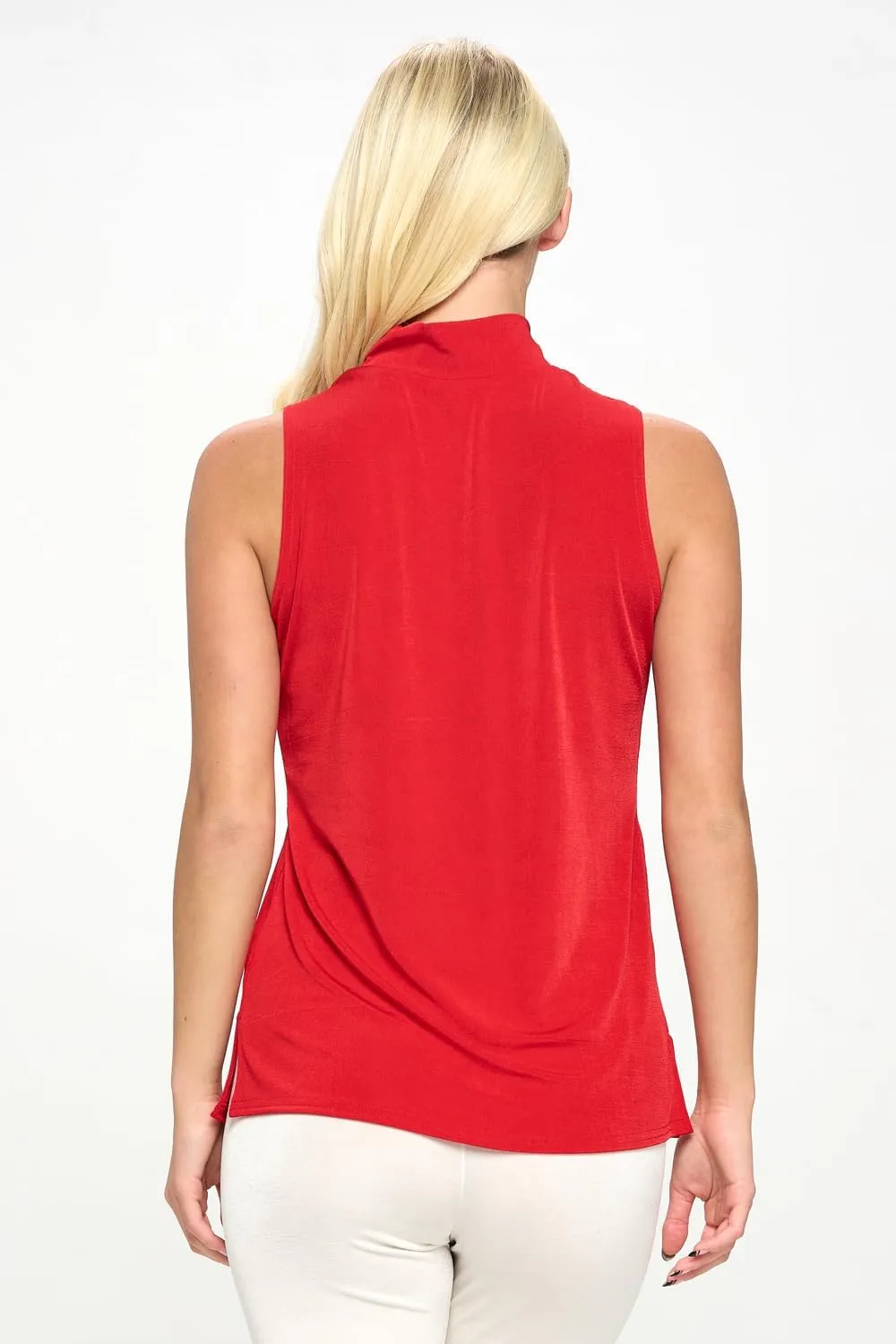 Jostar Women's Mock Neck Top - Sleeveless Tank Casual Soft T Shirts Blouse