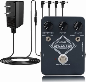 JOYO JF-21 Distortion Guitar Pedal and DC 9V Power Supply (800mA -1A) Adapter