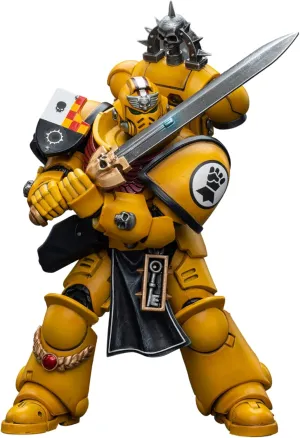JOYTOY 1/18 Warhammer 40,000 Action Figure Imperial Fists Lieutenant with Power Sword Collection Model (4 inch)