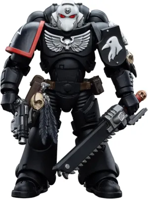 JOYTOY 1/18 Warhammer 40,000 Action Figure Raven Guard Intercessors Sergeant Rychas 4Inch Collection Model