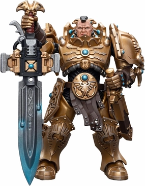 JOYTOY Warhammer 40K 1/18 Action Figure Adeptus Custodes Custodian Guard with Sentinel Blade Gift for Action Figure Lovers Collectors Above 15 Years Old