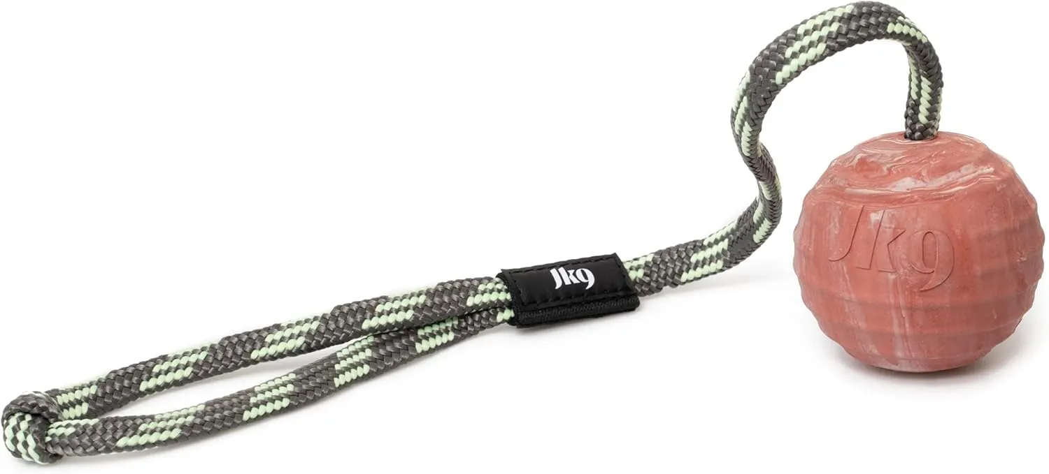 Julius-K9 IDC Natural Rubber Ball with Closable Handle, Horizontally Grooved, 60 mm