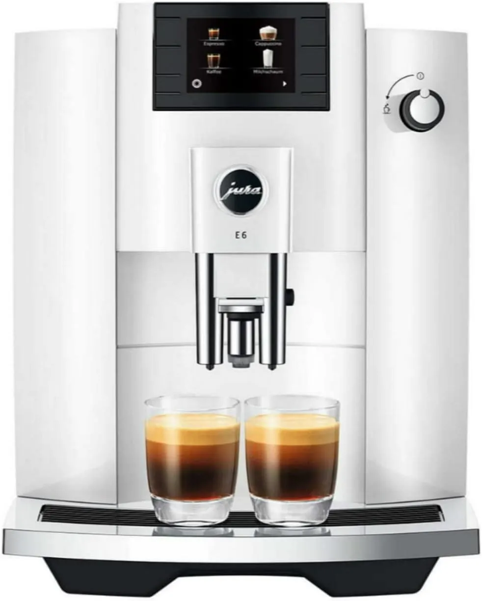 Jura E6 Automatic Coffee Center (Piano White)