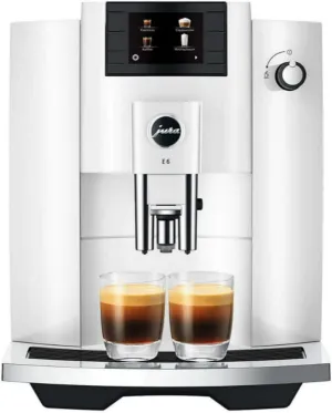 Jura E6 Automatic Coffee Center (Piano White)