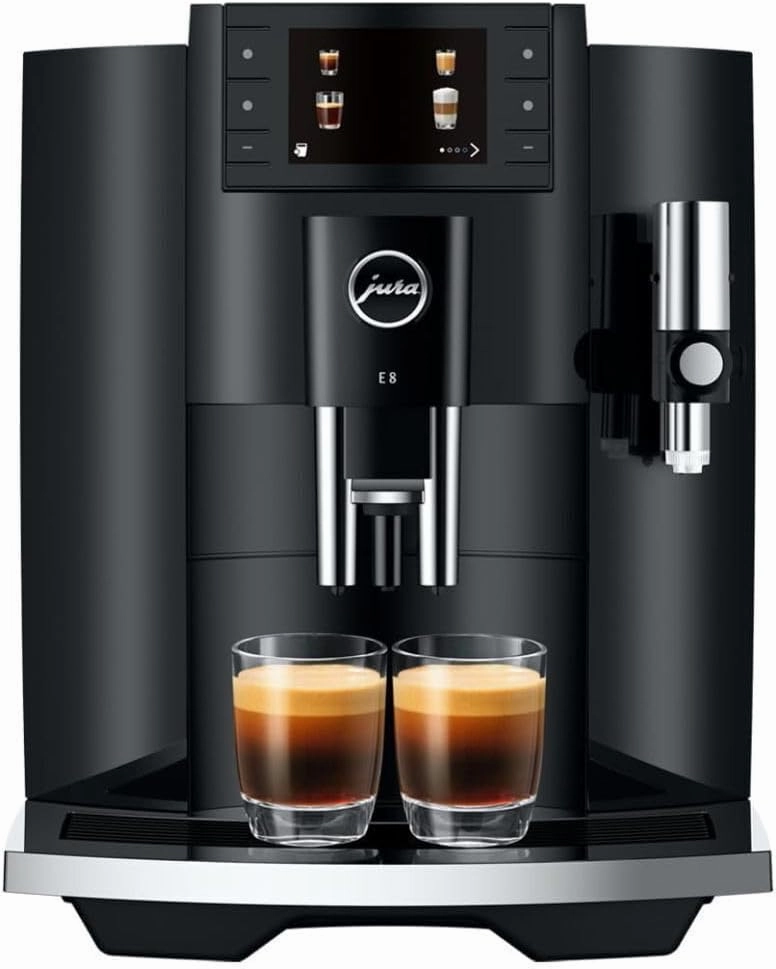 Jura E8 (NAA) 4th Gen Automatic Coffee Machine (Piano Black)