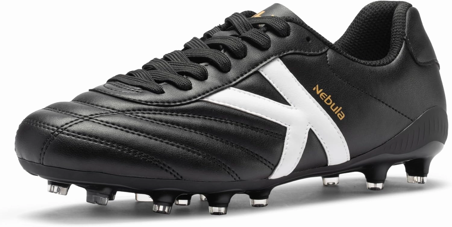 KELME Nebula Men's Soccer Cleats, Firm/Artificial Ground Shoes, for Outdoor Football Rugby Baseball
