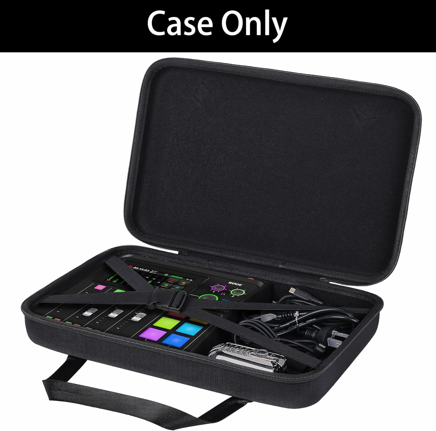 khanka Hard Travel Case Replacement for RODE RODECaster Duo Integrated Audio Production Studio