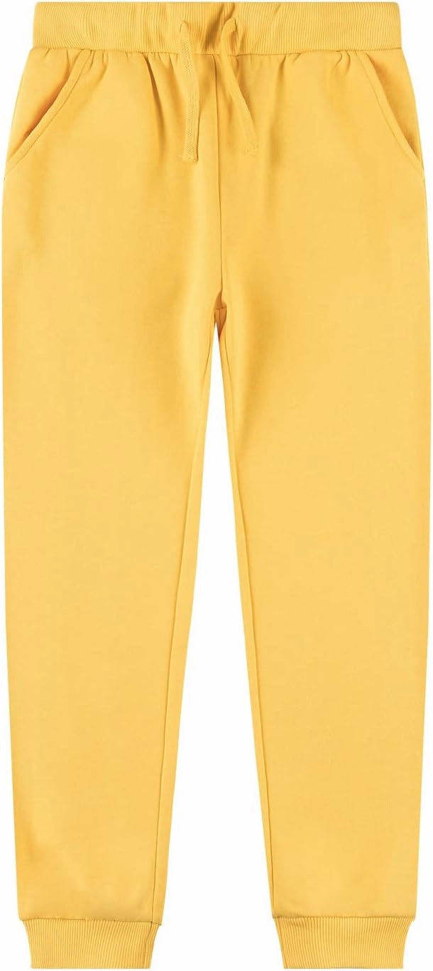 Kid Nation Kids Unisex Soft Brushed Fleece Casual Pull On Jogger Sweatpants with Pockets for Boys or Girls