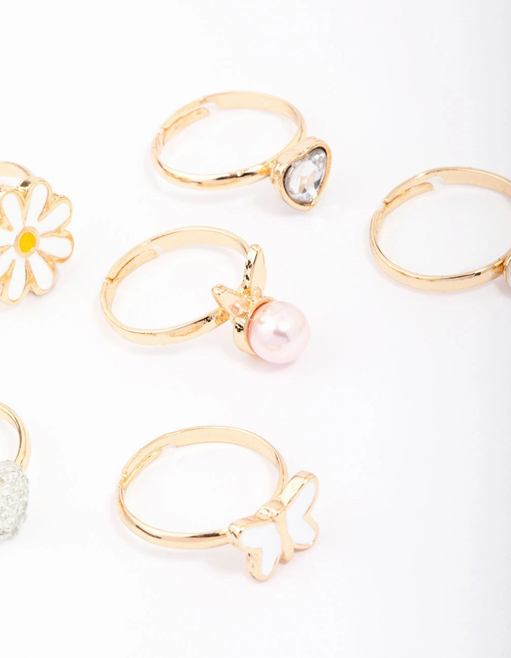 Kids Pearl Bunny Ring 6-Pack