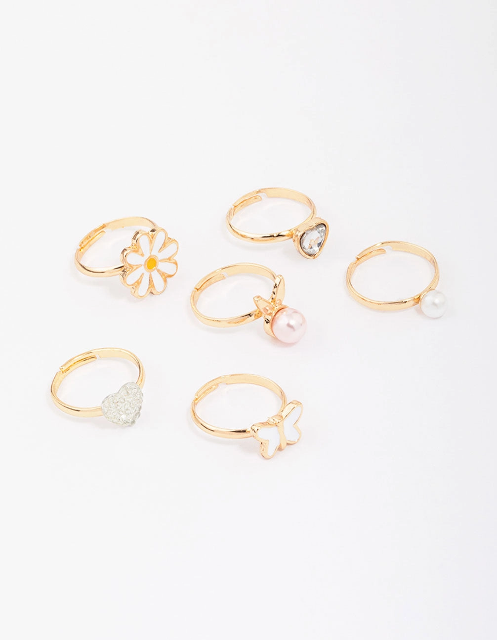Kids Pearl Bunny Ring 6-Pack