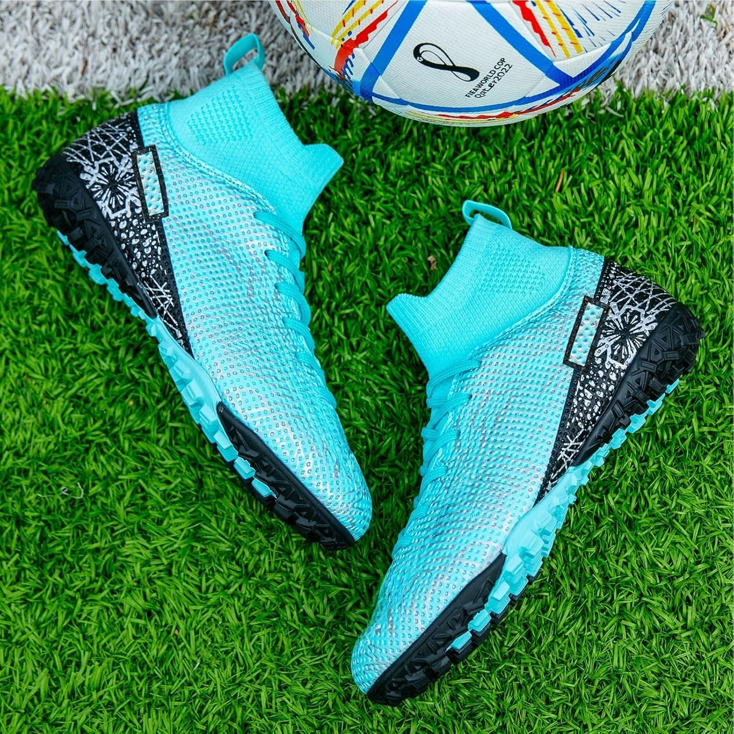 Kids Turf Soccer Shoes Boys Girls Youth Indoor Outdoor Soccer Cleats Football Shoes (Toddler/Little Kid/Big Kid)