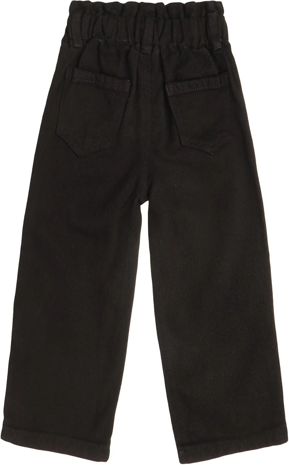 KIDSCOOL SPACE Baby Girls Boys Jeans, 12M-5T Little Kids Ribbed Waist with D-Rings Denim Pants